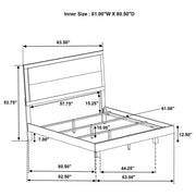 Trenton 54-inch Wood Queen Panel Bed Rustic Cream - 225061Q