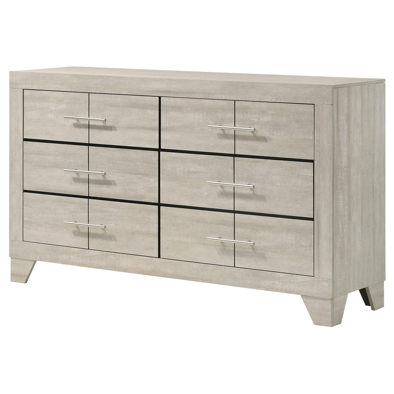 Trenton 6-drawer Bedroom Dresser Rustic Cream - 225063
