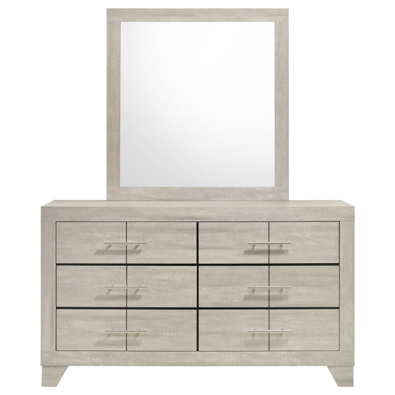 Trenton 6-drawer Bedroom Dresser With Mirror Rustic Cream - 225063M