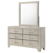 Trenton 6-drawer Bedroom Dresser With Mirror Rustic Cream - 225063M