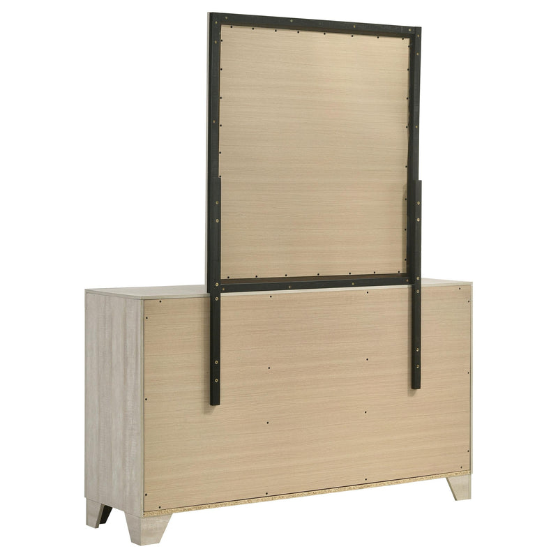 Trenton 6-drawer Bedroom Dresser With Mirror Rustic Cream - 225063M