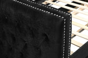 Trina Black Velvet Twin Daybed - Lara FurnitureDaybed