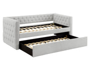 Trina Dove Gray Twin Daybed with Trundle - Lara FurnitureDaybed