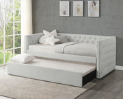 Trina Dove Gray Twin Daybed with Trundle - Lara FurnitureDaybed
