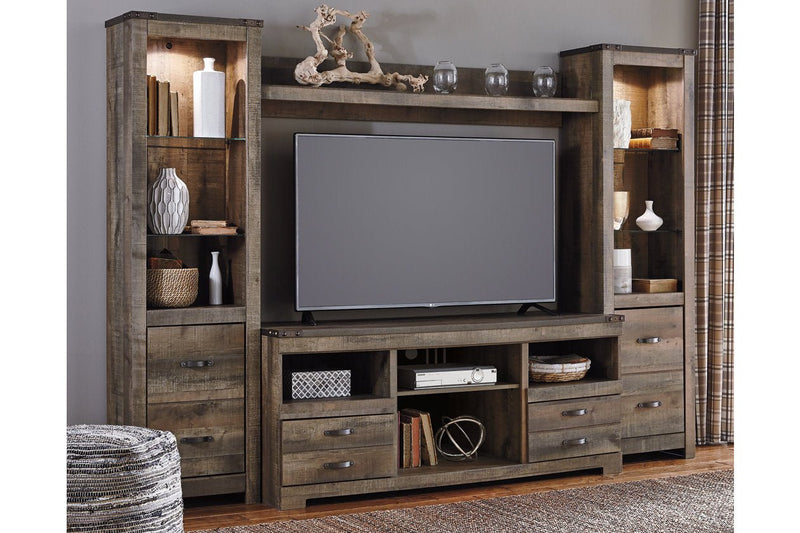 Trinell Brown 4 - Piece Entertainment Center - Lara FurnitureEntertainment Center