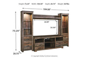 Trinell Brown 4 - Piece Entertainment Center - Lara FurnitureEntertainment Center