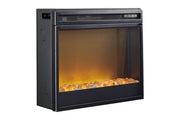 Trinell Brown 63" TV Stand with Electric Fireplace - Lara FurnitureTV Stand