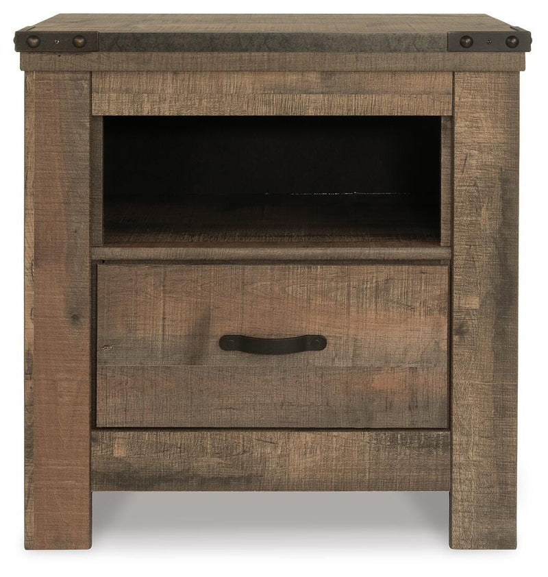 Trinell Brown Full Panel Bed, Dresser, Mirror and Nightstand - B446B78