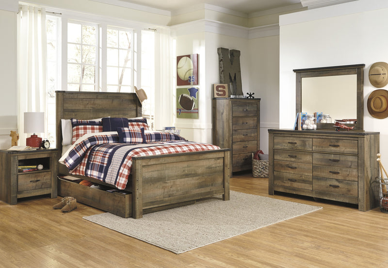 Trinell Brown Full Panel Bed - Lara FurnitureFull Bed