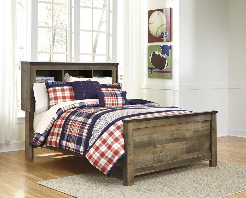 Trinell Brown Full Panel Bookcase Bed - Lara FurnitureFull Bed