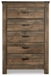 Trinell Brown King Panel Bed, Chest and 2 Nightstands - B446B96