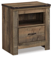 Trinell Brown Queen Panel Headboard, Dresser, Mirror, Chest and Nightstand - B446B90