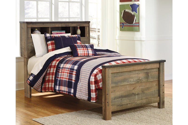 Trinell Brown Twin Bookcase Bed - Lara FurnitureTwin Bed