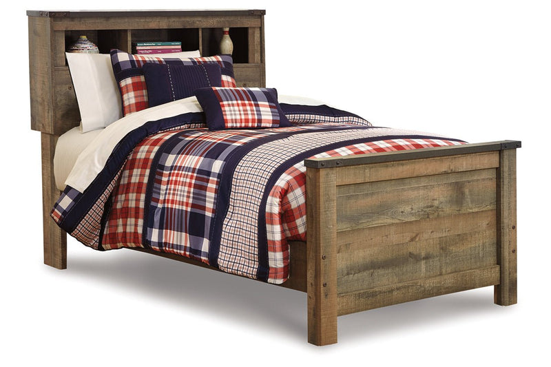Trinell Brown Twin Bookcase Bed - Lara FurnitureTwin Bed