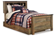 Trinell Brown Twin Bookcase Bed with 1 Large Storage Drawer - Gate FurnitureTwin Bed