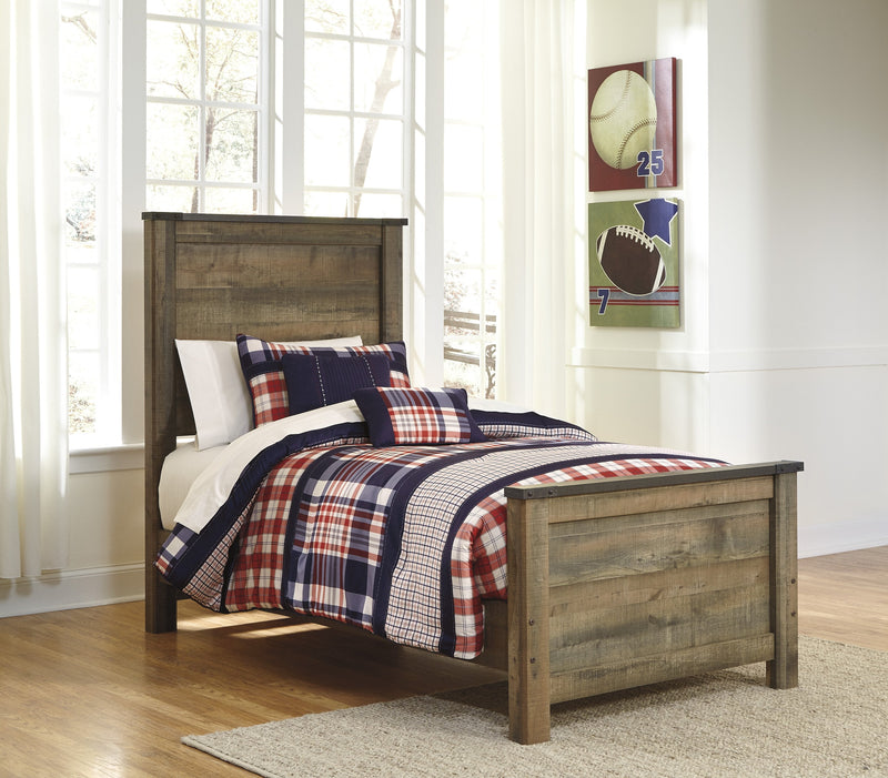 Trinell Brown Twin Panel Bed - Lara FurnitureTwin Bed