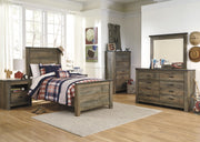 Trinell Brown Twin Panel Bed - Lara FurnitureTwin Bed