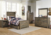 Trinell Brown Twin Panel Bed - Lara FurnitureTwin Bed