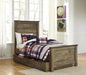 Trinell Brown Twin Panel Bed - Gate FurnitureTwin Bed