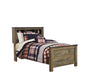 Trinell Brown Twin Panel Bookcase Bed - Gate FurnitureTwin Bed