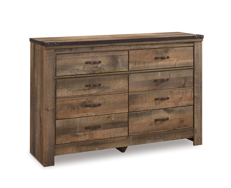 Trinell King/California King Panel Headboard Bed with Dresser in Brown from Ashley - Lara Furniture