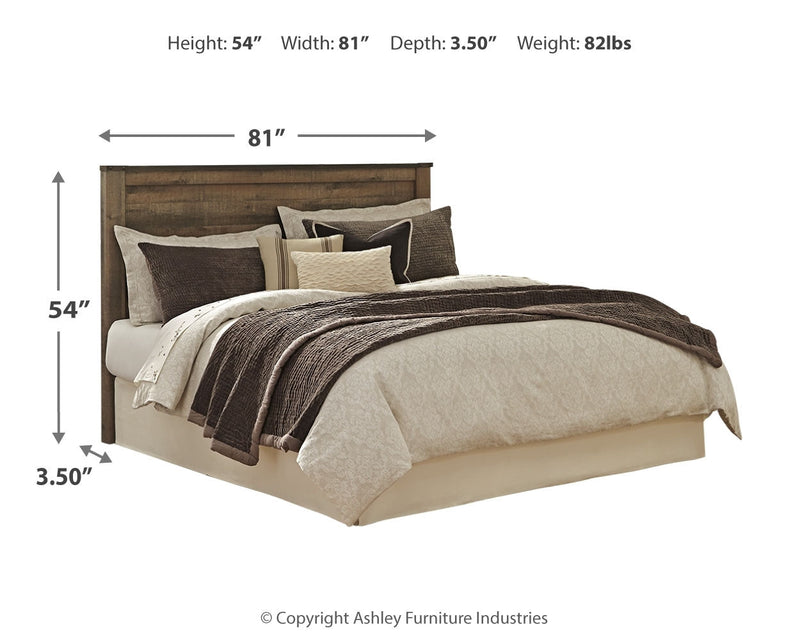 Trinell King/California King Panel Headboard Bed with Dresser in Brown from Ashley - Lara Furniture