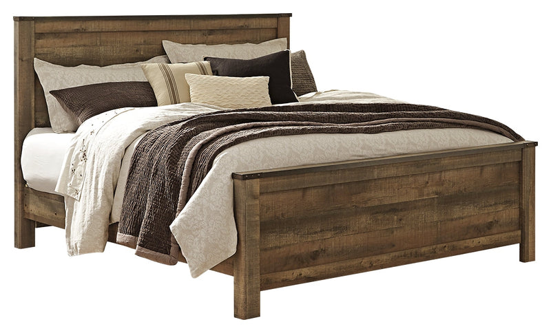 Trinell King Panel Bed with Dresser and 2 Nightstands in Brown from Ashley - Lara Furniture