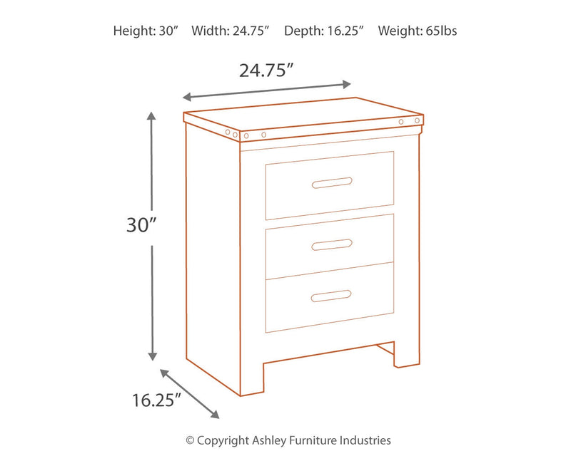 Trinell King Panel Bed with Dresser and 2 Nightstands in Brown from Ashley - Lara Furniture