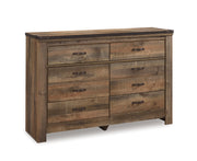 Trinell King Poster Bed with Dresser in Brown from Ashley - Lara Furniture