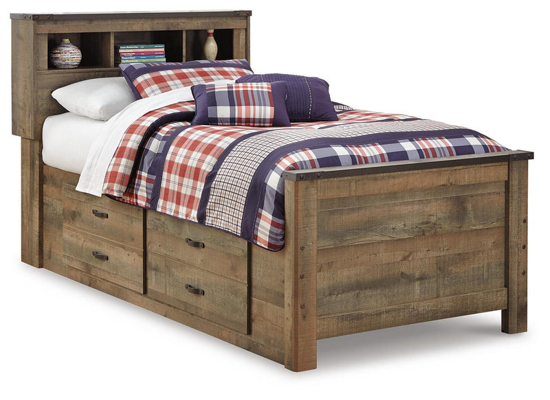 Trinell Twin Bookcase Bed with Mattress - B446B106