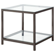 Trini 3-piece Coffee and End Table Set Black Nickel - 720228-S3