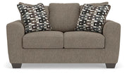 Triston-Peaks Suede Loveseat - 3020435