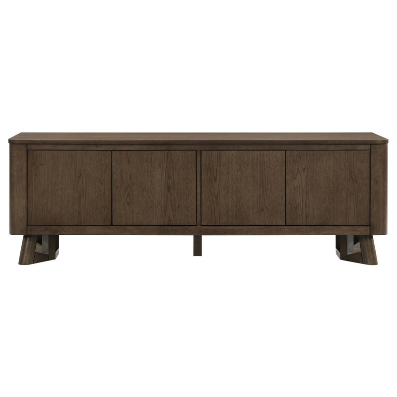 Trotter 71-inch 4-Door Wood TV Stand Media Console Brown - 720133