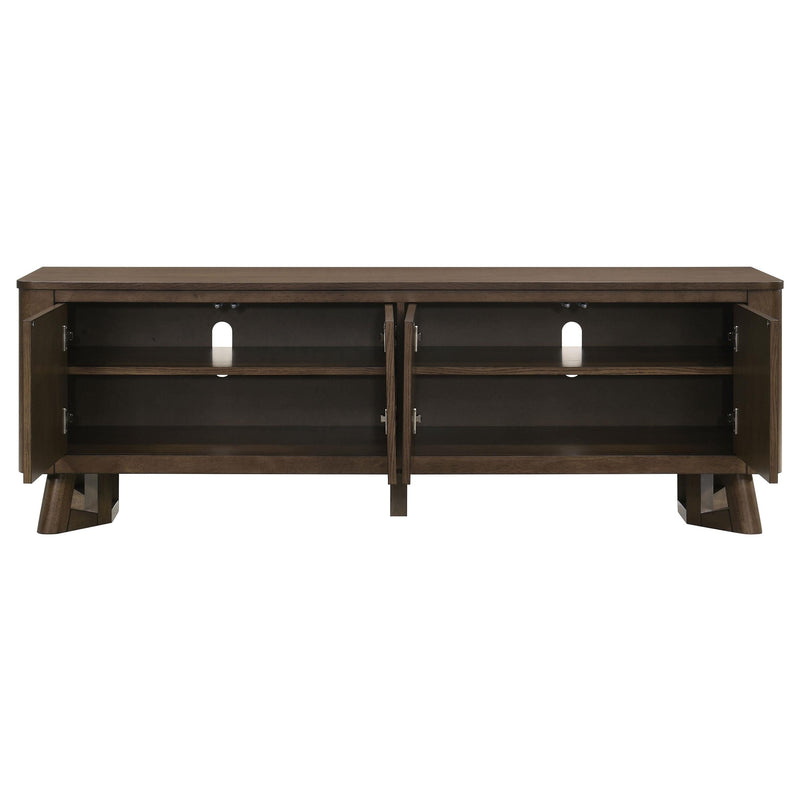 Trotter 71-inch 4-Door Wood TV Stand Media Console Brown - 720133