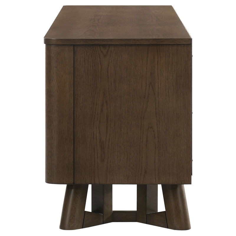 Trotter 71-inch 4-Door Wood TV Stand Media Console Brown - 720133