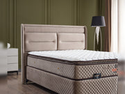 Truva Storage Bed With Headboard - Queen in Beige - 200-ELIF-150-EY236-SB
