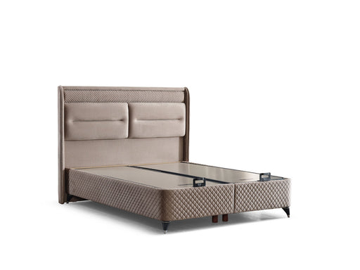 Truva Storage Bed With Headboard - Twin in Beige - 200-ELIF-90-EY236-SB