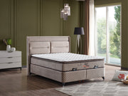 Truva Storage Bed With Headboard - Twin in Beige - 200-ELIF-90-EY236-SB