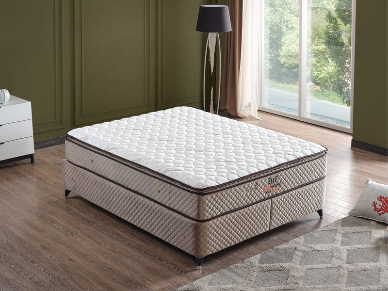 Truva Storage Bed With Headboard - Twin in Beige - 200-ELIF-90-EY236-SB