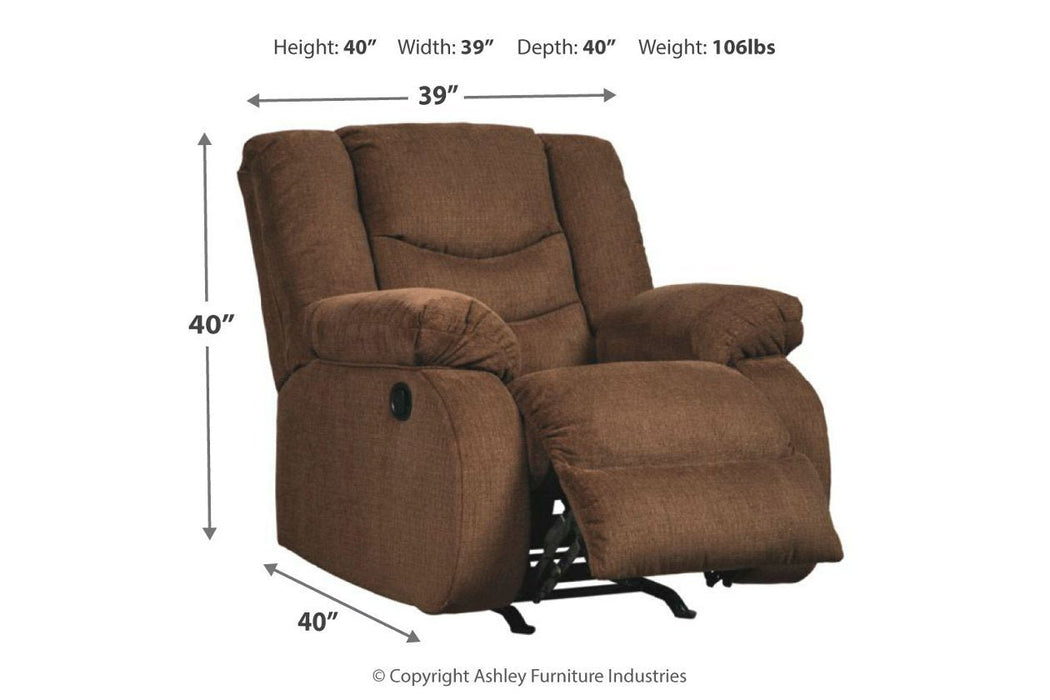 Tulen Chocolate Recliner - Gate FurnitureRecliner