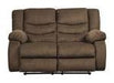 Tulen Chocolate Reclining Loveseat - Gate FurnitureLoveseat