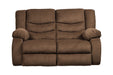 Tulen Chocolate Reclining Loveseat - Gate FurnitureLoveseat