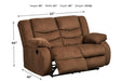 Tulen Chocolate Reclining Loveseat - Gate FurnitureLoveseat