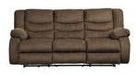 Tulen Chocolate Reclining Sofa - Gate FurnitureReclining Sofa