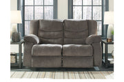 Tulen Gray Reclining Loveseat - Lara FurnitureLoveseat