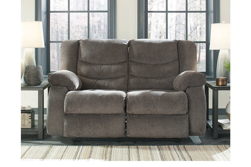 Tulen Gray Reclining Loveseat - Lara FurnitureLoveseat