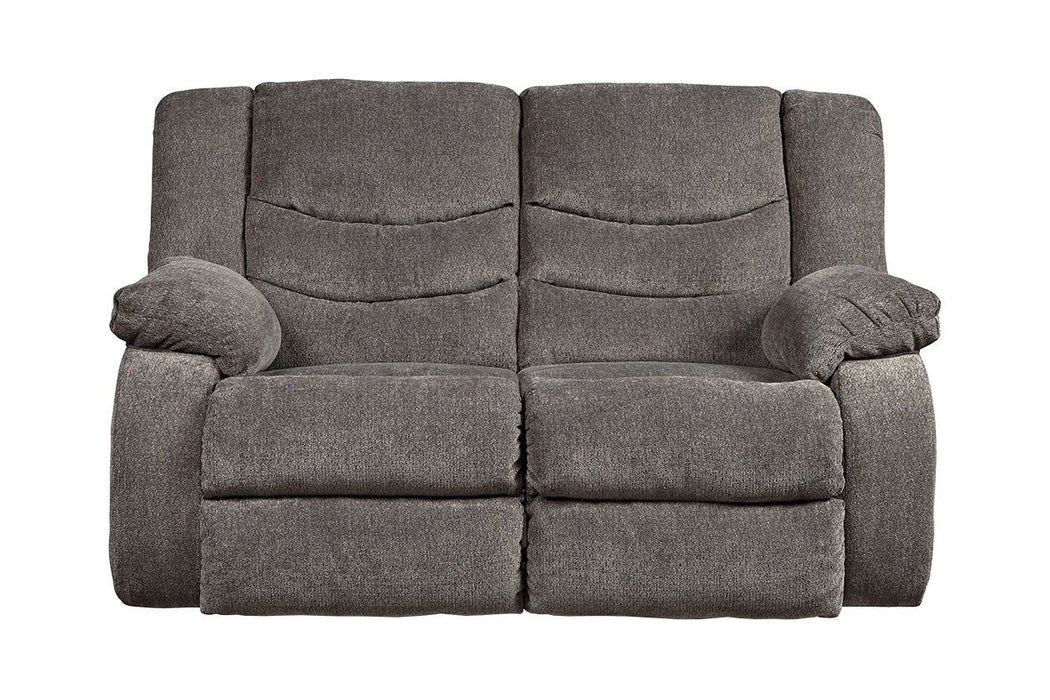 Tulen Gray Reclining Loveseat - Gate FurnitureLoveseat
