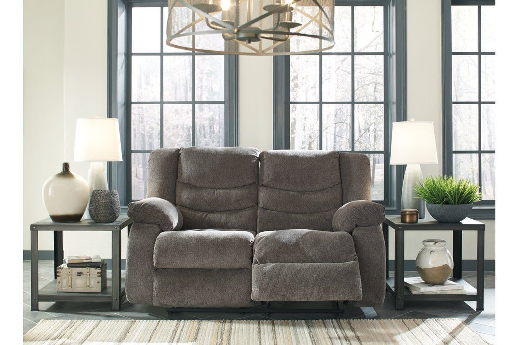 Tulen Gray Reclining Loveseat - Gate FurnitureLoveseat