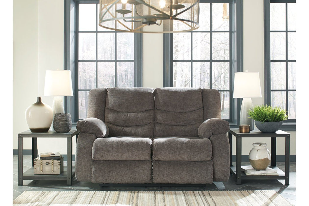 Tulen Gray Reclining Loveseat - Gate FurnitureLoveseat