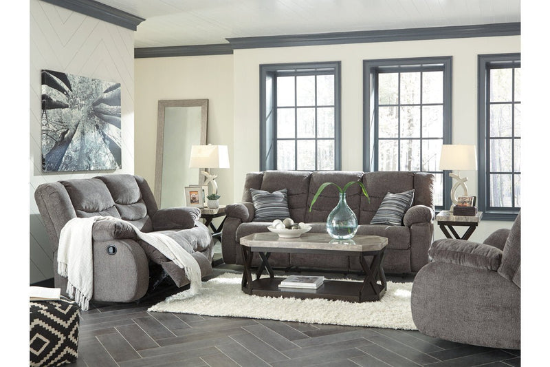 Tulen Gray Reclining Sofa - Lara FurnitureReclining Sofa